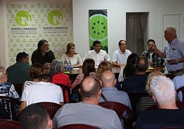 Imagen de la asamblea celebrada este miércoles en la sede de NC en San Bartolomé de Tirajana.