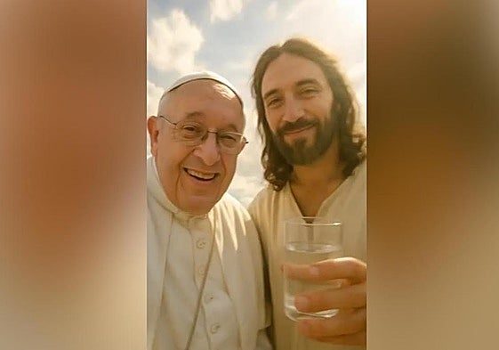 El Papa y Jesús juntos en un vídeo hecho por IA