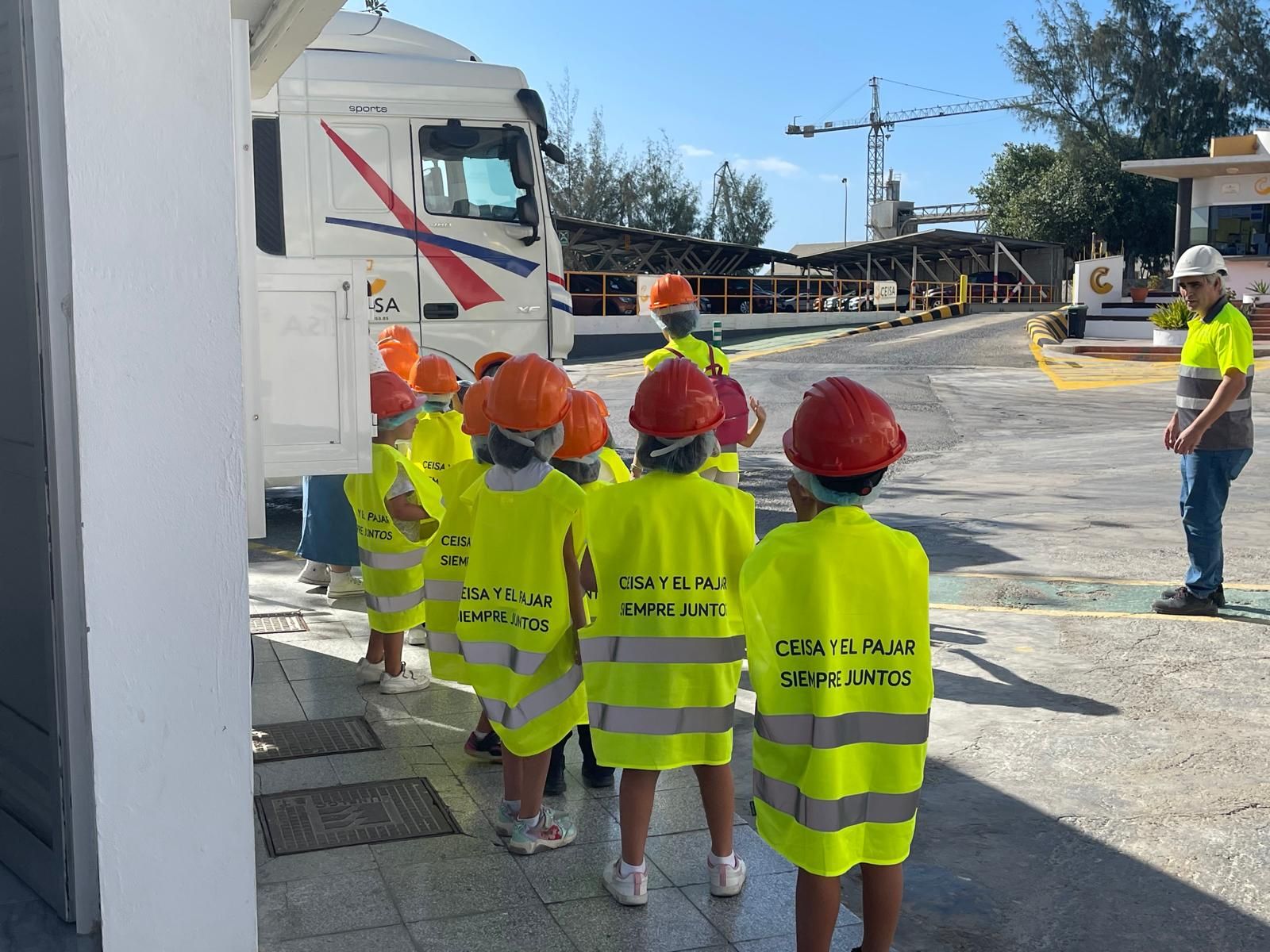 Imagen de la visita escolar del viernes.