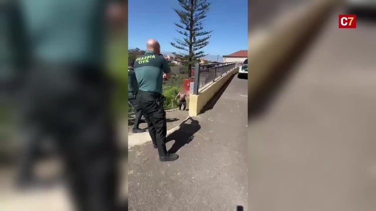 Un hombre con problemas mentales intenta agredir a dos guardias civiles en San Mateo