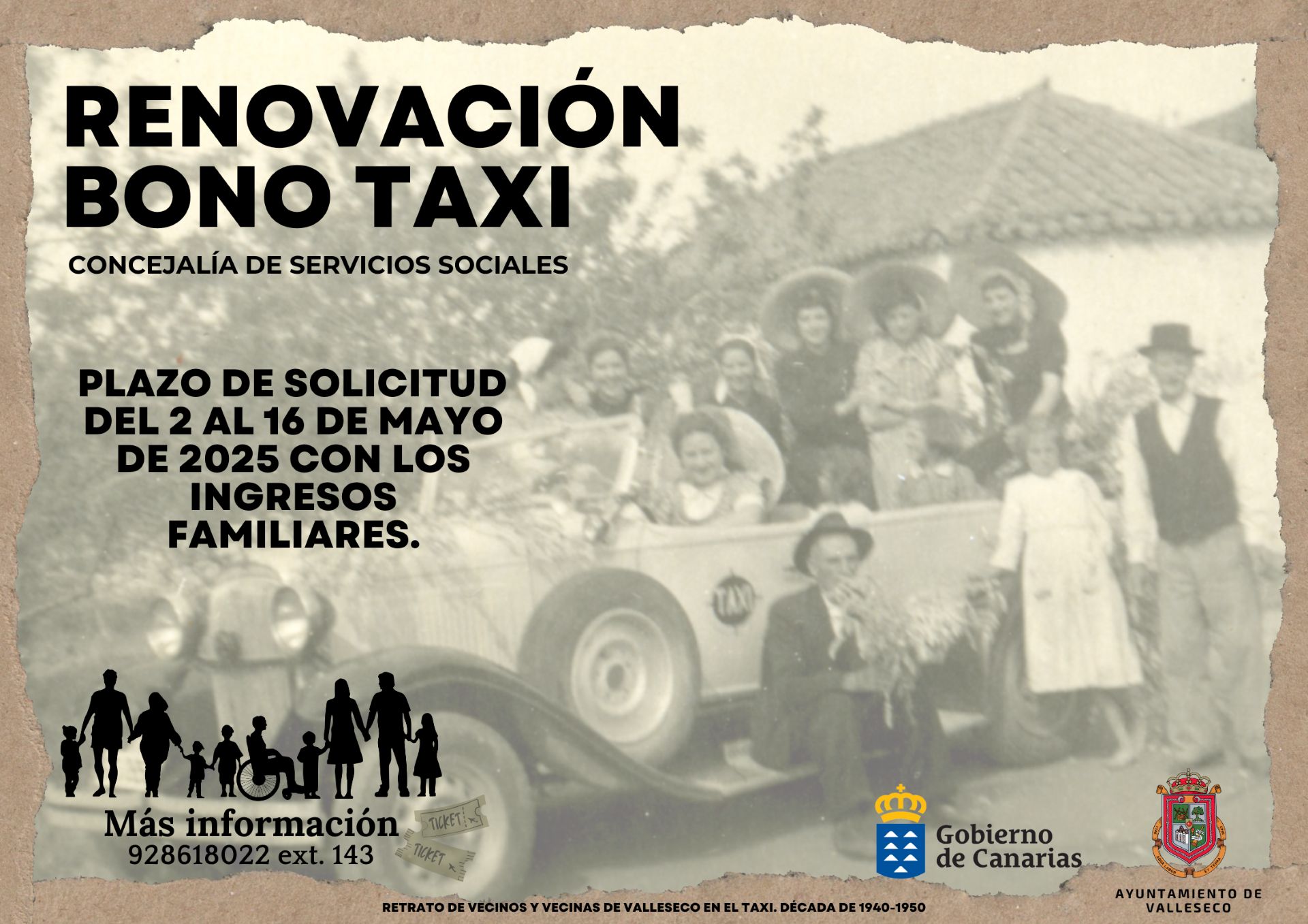 Valleseco destina 25.000 euros para apoyar a la vecindad a través del Bono Taxi