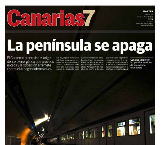 Así se afrontó la cobertura del apagón en CANARIAS7