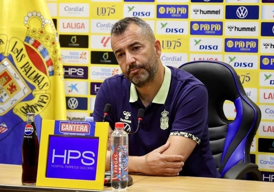 Diego Martínez en rueda de prensa.