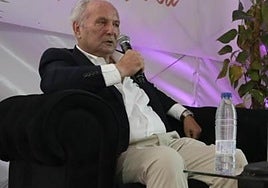 Juan Manuel García Ramos, en la feria del libro de la capital grancanaria en 2022.