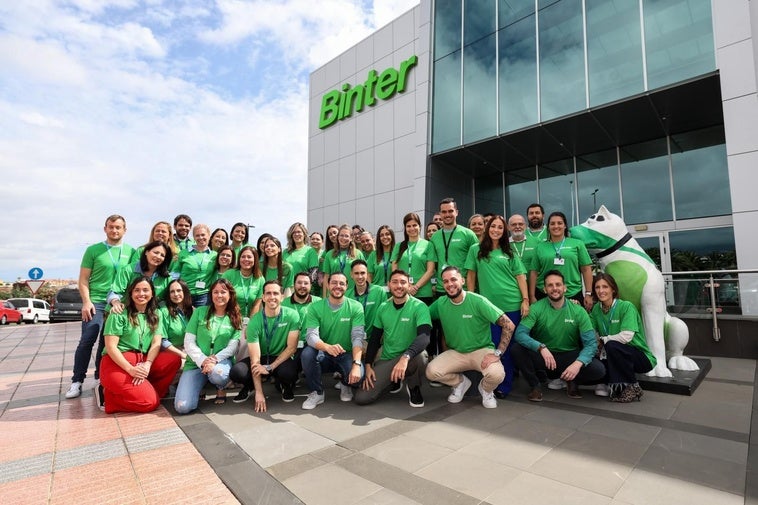 El equipo Binter listo para la CANARIAS7 Carrera de las Empresas.