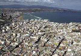 Vista aérea de Las Palmas de Gran Canaria
