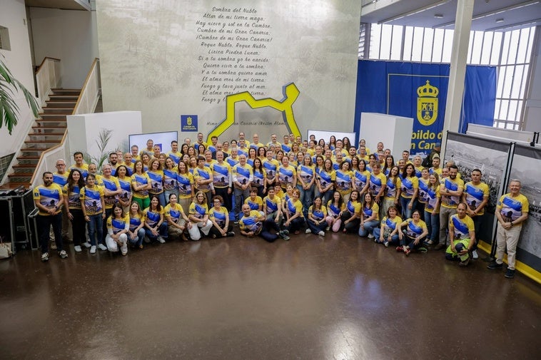 Equipo del Cabildo de Gran Canaria para la CANARIAS7 Carrera de las Empresas.