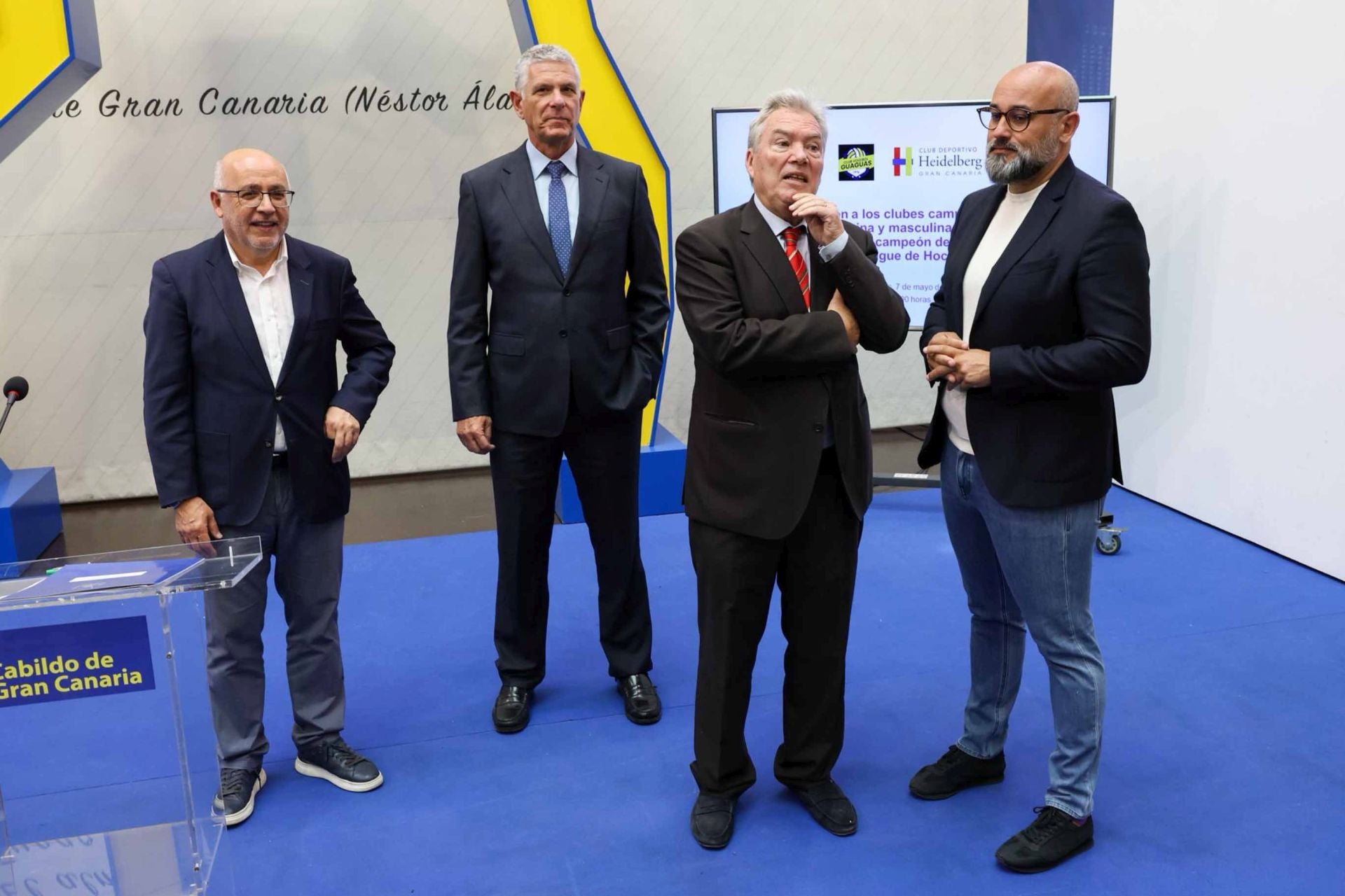 La recepción del guaguas en el Cabildo de Gran Canaria, en imágenes