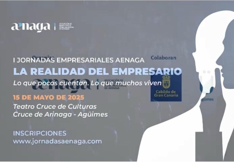 Imagen del cartel de las primeras Jornadas Empresarias (Aenaga).