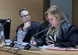 Imagen del fiscal José Antonio Blanco y la letrada Verónica Planas durante el juicio.