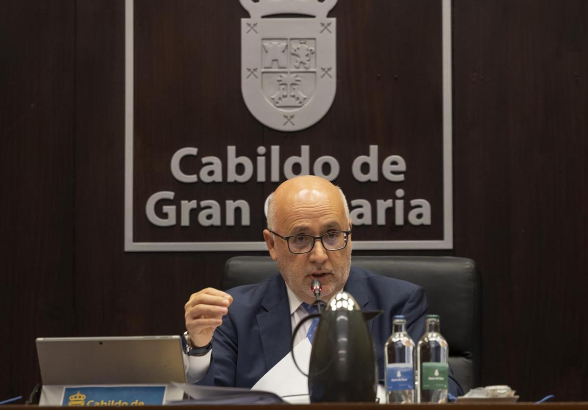 Antonio Morales, este lunes en el Debate del Estado de la Isla.