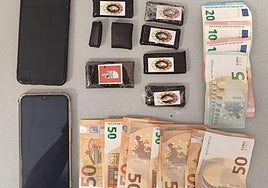 Material incautado por los agentes de Policía Local.