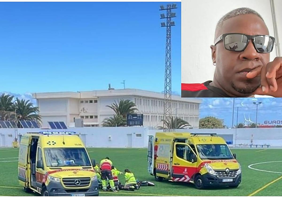 Imagen de los efectivos sanitarios junto a Julio Caraballo en el Municipal Agapito Reyes Viera.