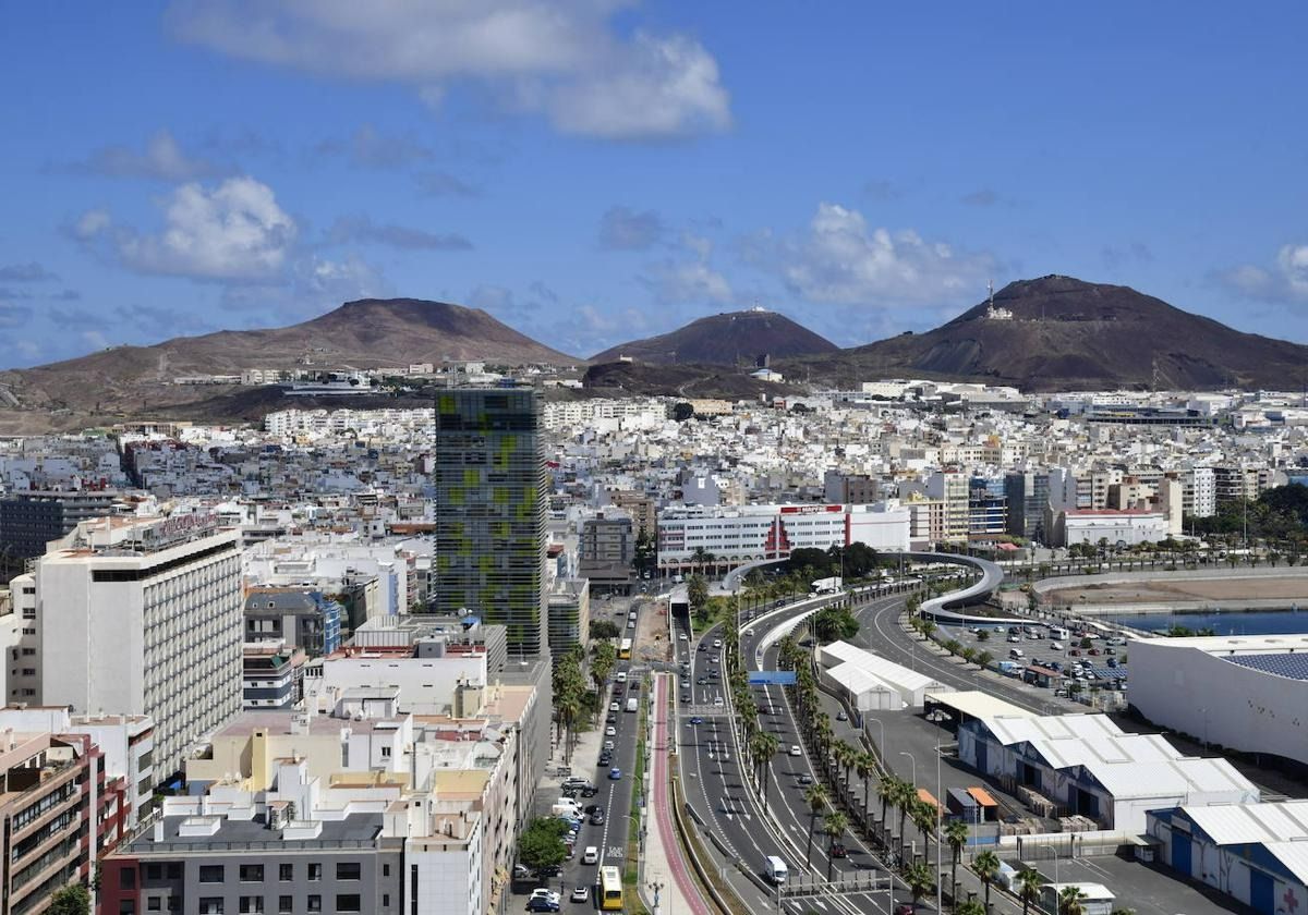 Panorámica del barrio de La Isleta en Las Palmas de Gran Canaria.