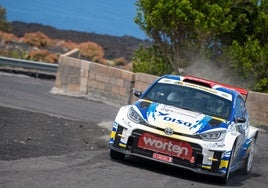 Enrique Cruz, durante el recorrido en la Isla Bonita.
