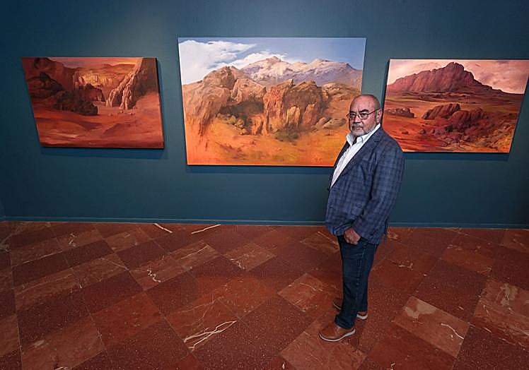 Juan Guerra, en la exposición de la Casa de Colón.
