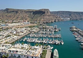 Vista del puerto de Mogán.