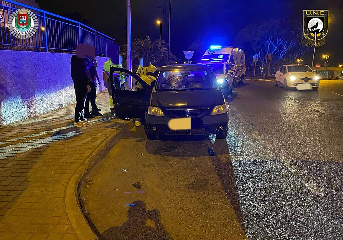 Vehículo que colisionó con el ciclista menor.