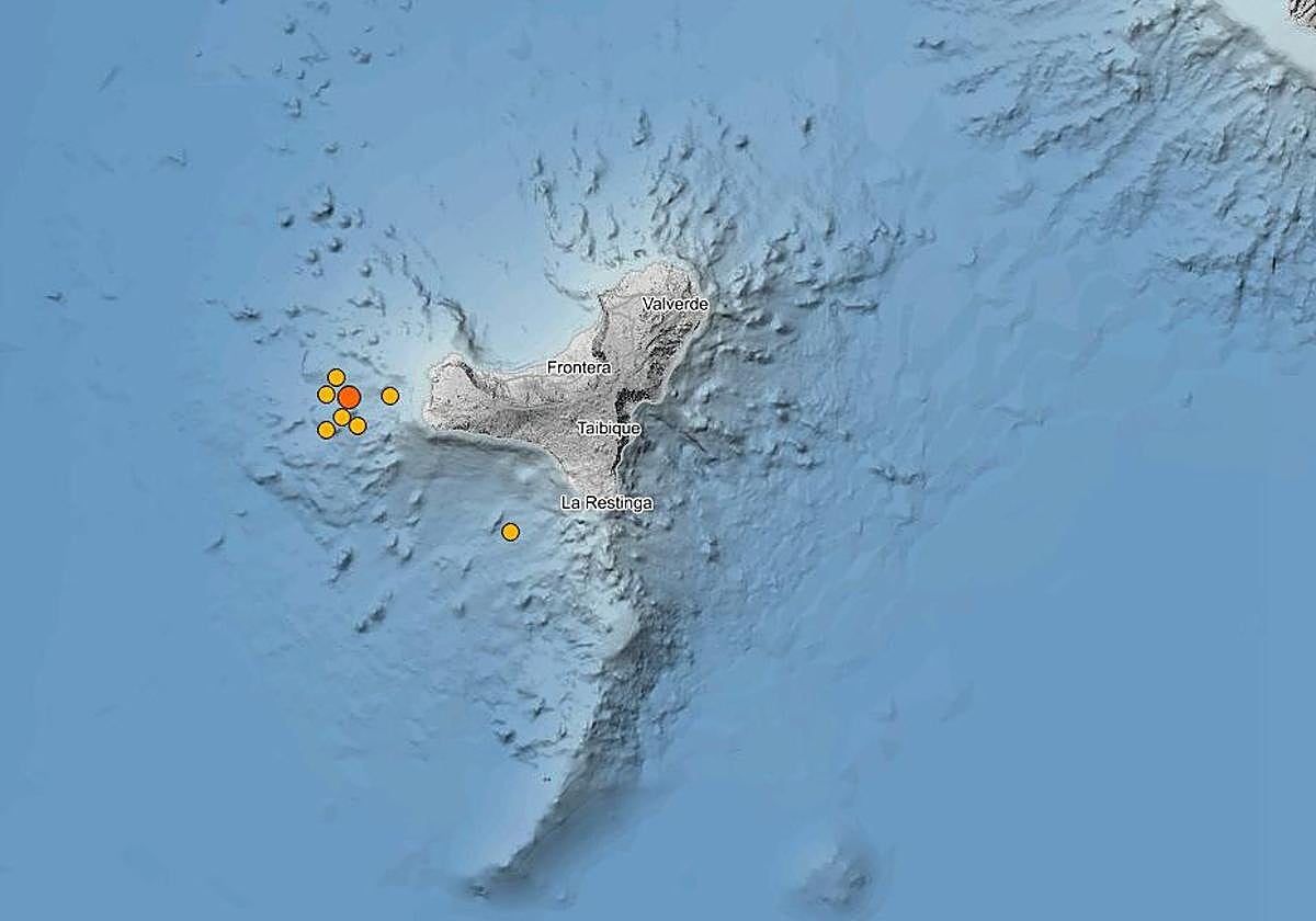 Imagen del visor de terremotos del Instituto Geográfico Nacional.