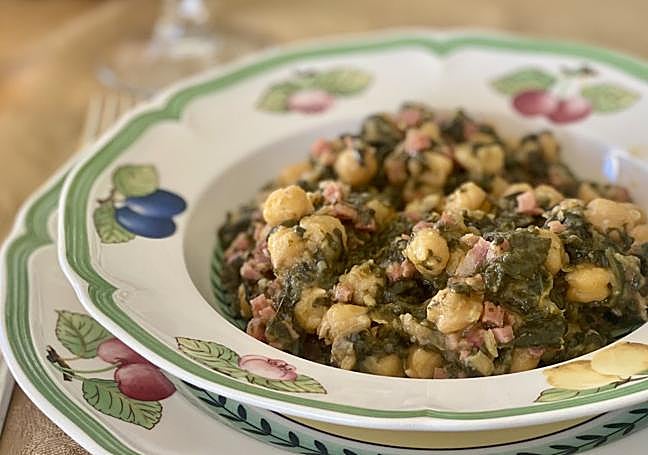 Garbanzos con espinacas