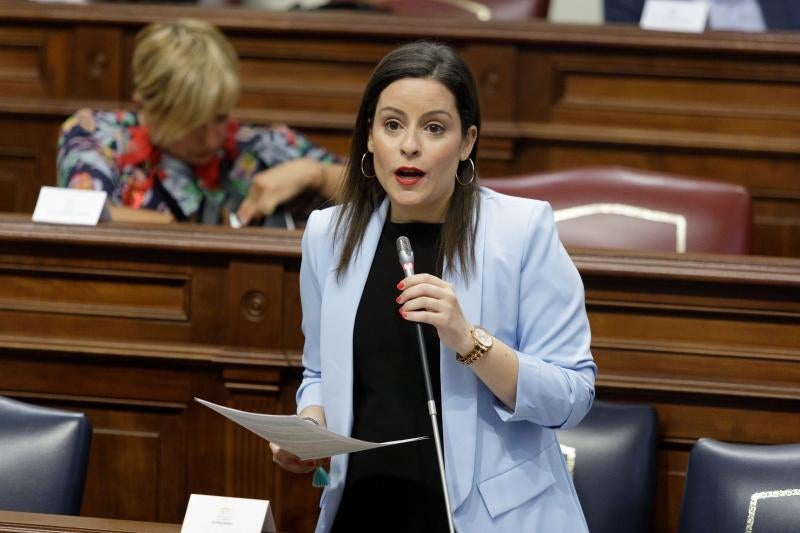Imagen de archivo de la exconsejera de Turismo del Gobierno de Canarias, Yaiza Castilla, en el Parlamento de Canarias.