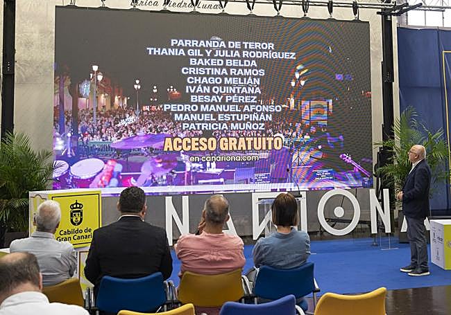 Cartel de participantes en el Festival Canariona de 2025.