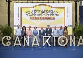 Participantes en el acto de presentación del Festival Canariona.