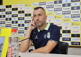 Diego Martínez en rueda de prensa.