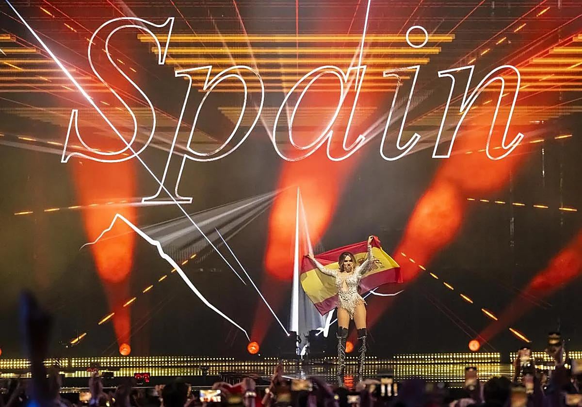 Actuación española en Suiza en Eurovisión.