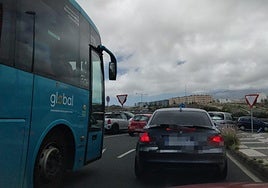 Atasco en los alrededores de Siete Palmas.