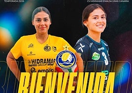 Cartel anunciador del fichaje la jugadora por parte del club.