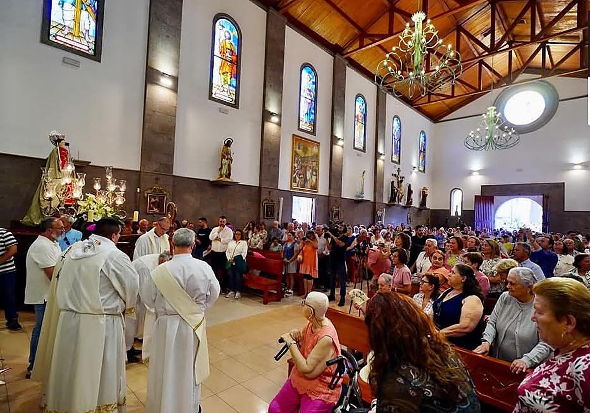 Imagen de Santa Lucía en la iglesia de San Rafael.