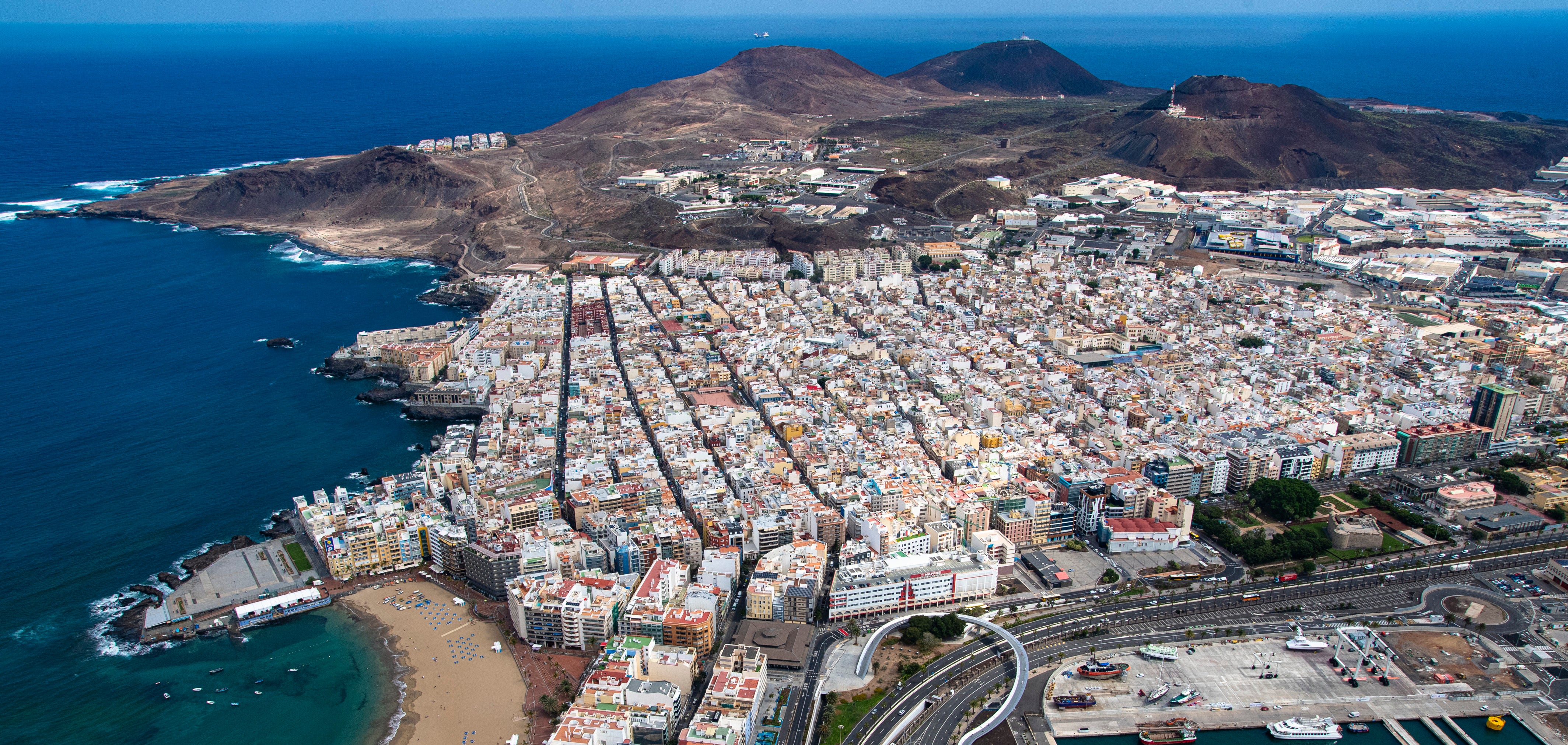 Vista aérea de la capital grancanaria.