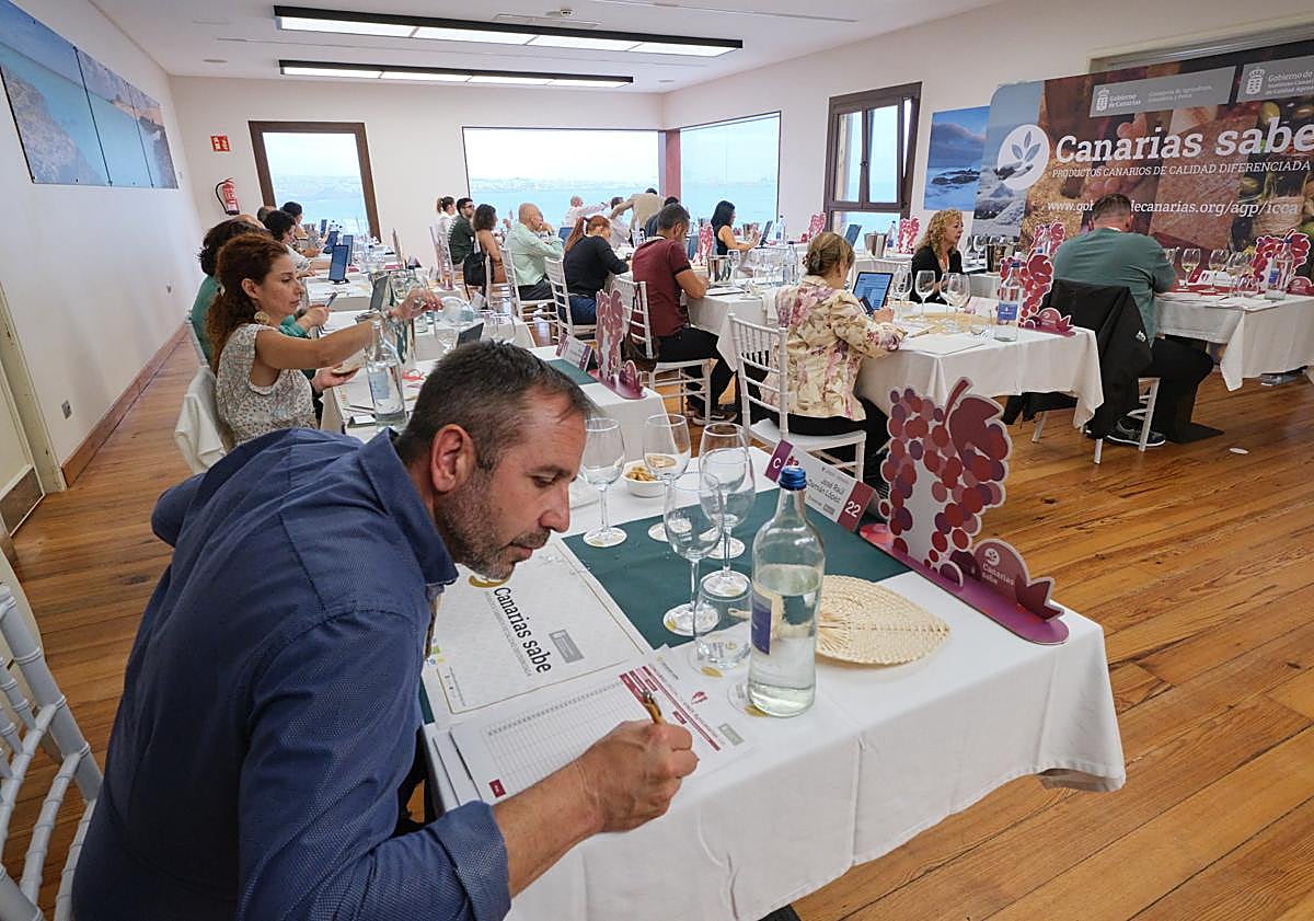 Imagen principal - Narvay Quintero, consejero de Agricultura, Ganadería, Pesca y Soberanía Alimentaria del Gobierno de Canarias, y Lola García, presidenta majorera, acudieron a la presentación del certamen del ICCA en Puerto del Rosario.
