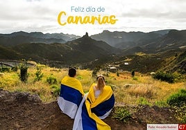 Fotografía de Arcadio Suárez hecha en la cumbre de Gran Canaria.