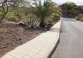 Acceso al barrio de Aguatona.