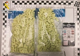Pastillas de éxtasis intervenidas por la Guardia Civil.