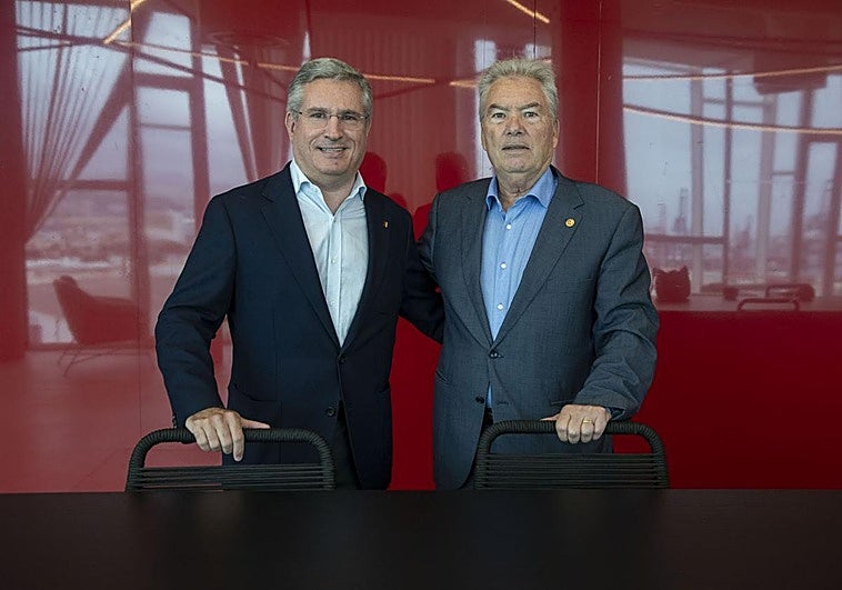 Aurelio Espinosa y Juan Ruiz, en el encuentro que mantuvieron en CANARIAS7.