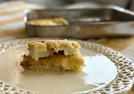 Gratinado de puerros, papas y bacon