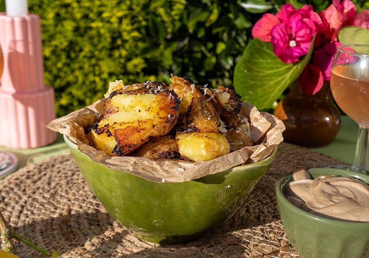 Papas smashed al horno