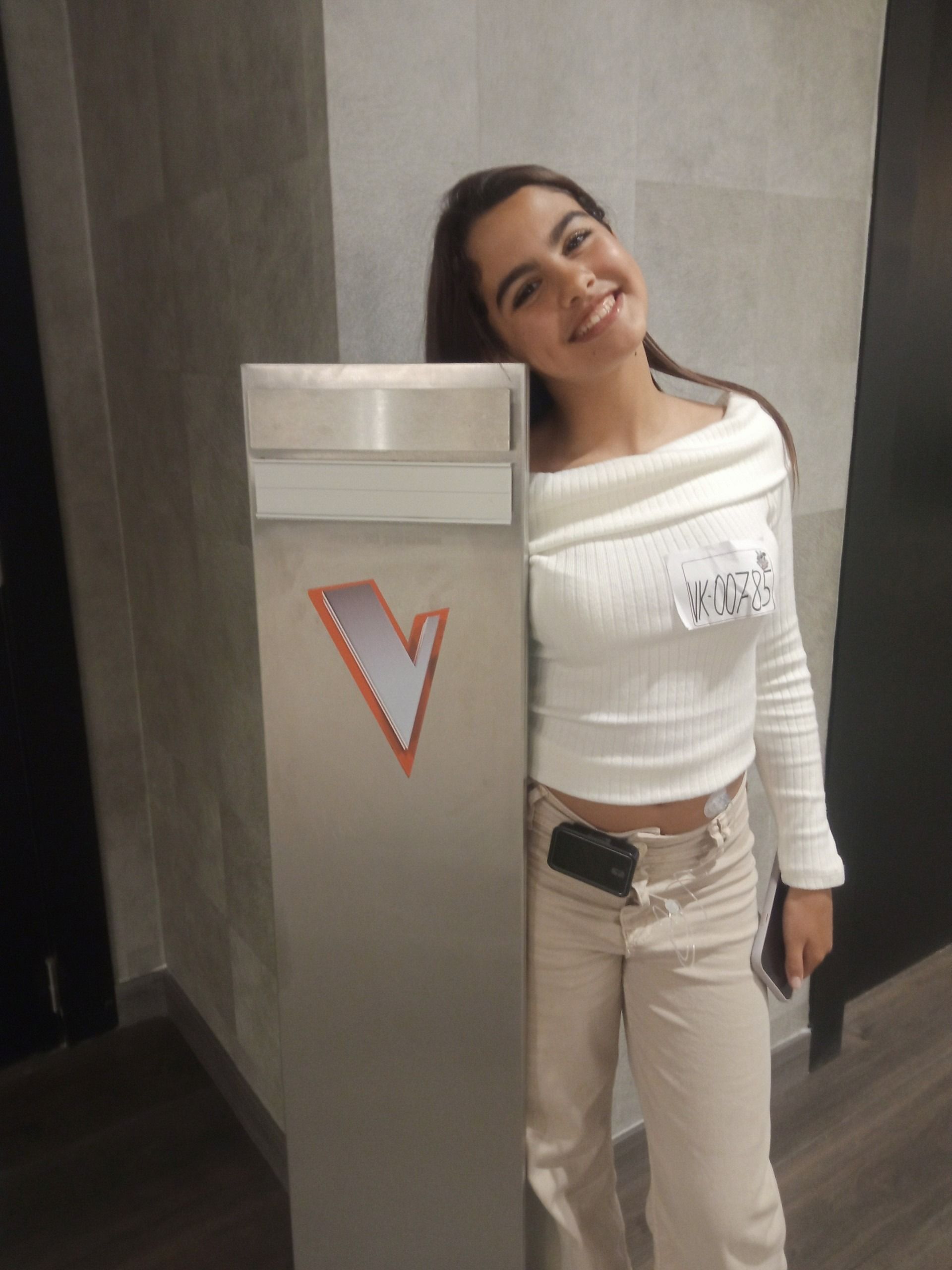 La joven canaria, Mariam González, durante las grabaciones de La Voz Kids