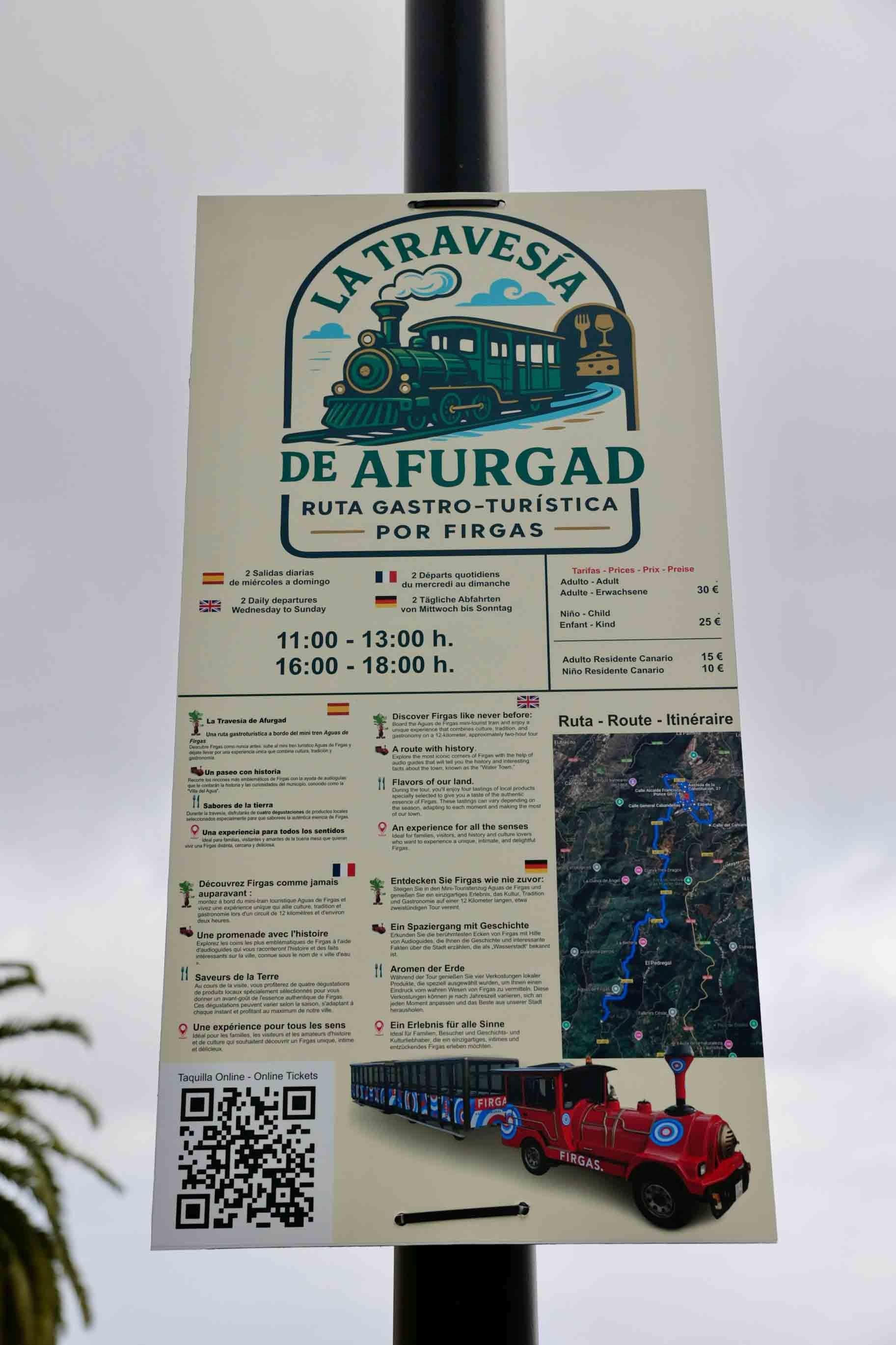 La presentación del tren de Firgas en imágenes