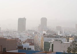 Calima en Las Palmas de Gran Canaria.