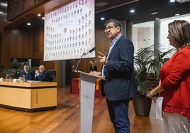 Manuel Lobo, durante su intervención tras su nombramiento.