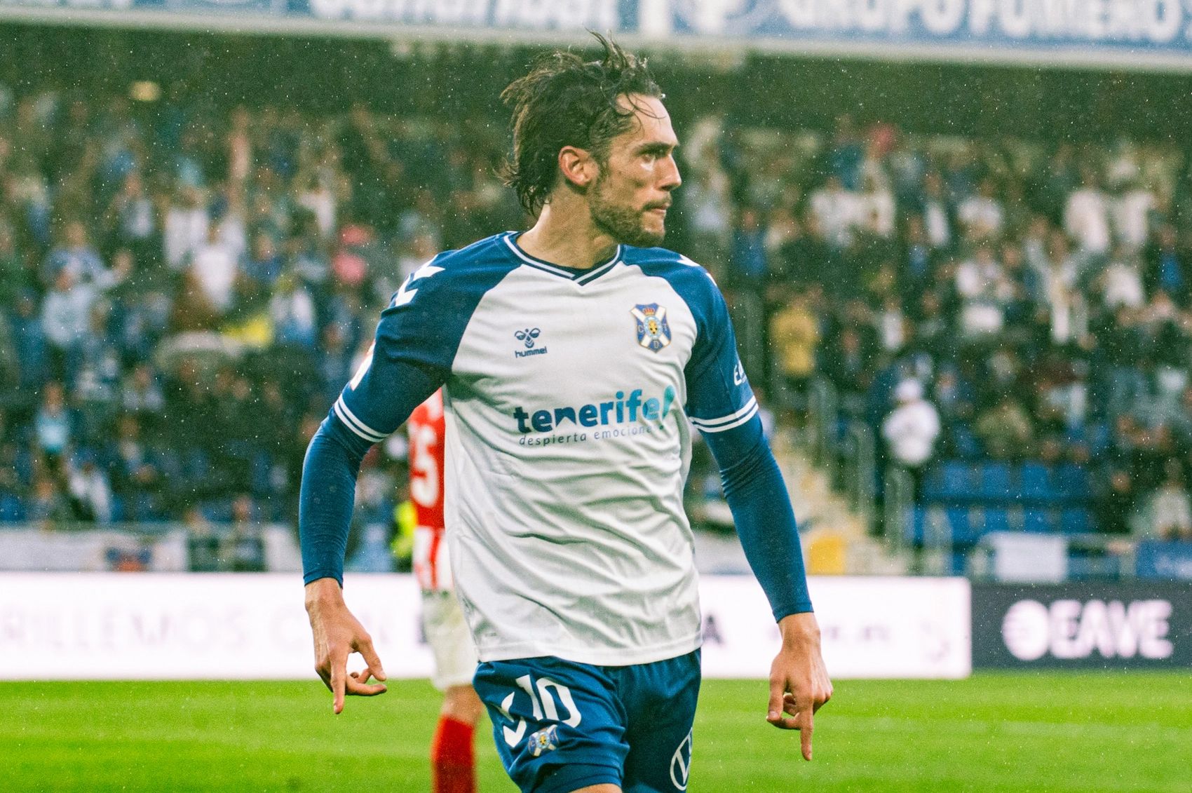 Corredera, con el CD Tenerife en su última temporada como blanquiazul.