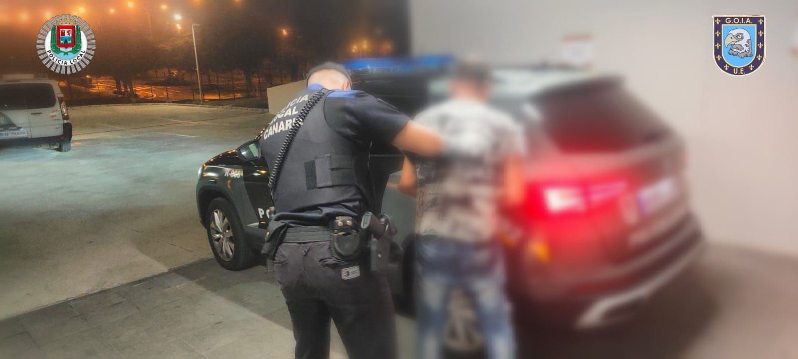 Momento de la detención del presunto traficante.