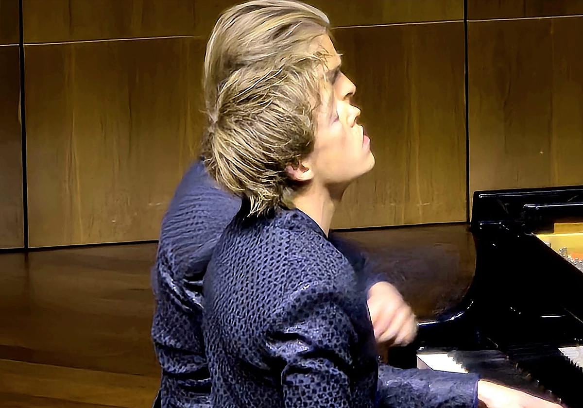 Los hermanos Jussen, durante el concierto en el Paraninfo de la ULPGC.