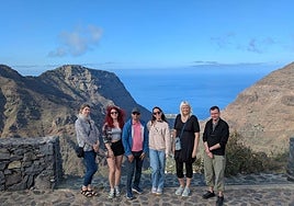 Imagen del grupo durante su visita a la isla.