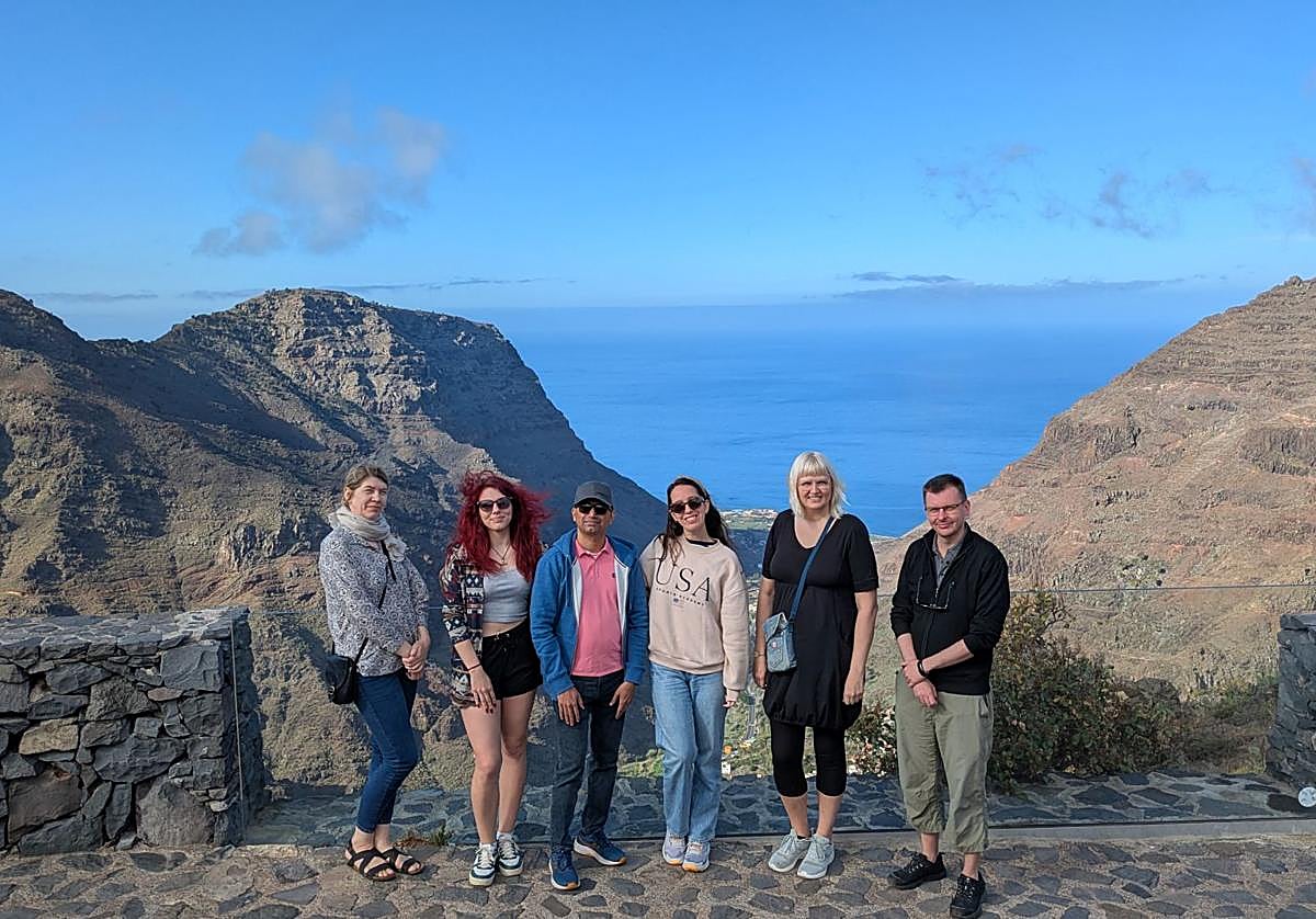 Imagen del grupo durante su visita a la isla.