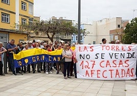 Protesta vecinal en Las Torres contra la modificación del Plan General de Ordenación de Las Palmas de Gran Canaria.